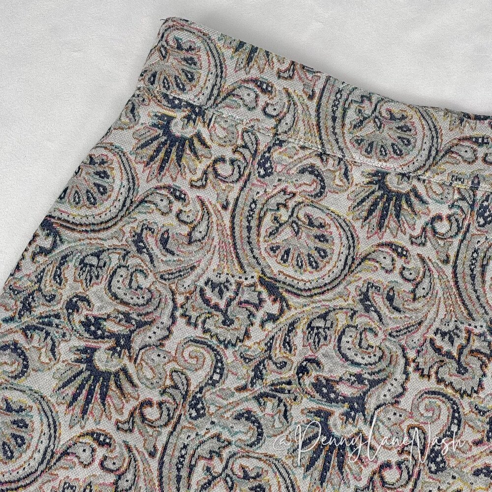 Free People Seasons In Paisley Mini Skirt Size Large - Picture 3 of 10